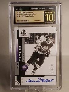 2021-22 Sp Authentic Retro Auto /199 Dave Taylor Auto Kings CGC PRISTINE 10 - Picture 1 of 4
