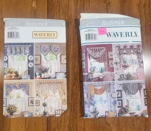 2 Butterick Waverly Window Treatment Swag Valance Sewing Patterns - Picture 1 of 5