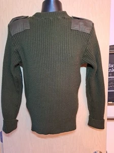 DSCP Valor Collection Green Sweater Service Wool w Epaulettes Mens 42 Military - Picture 1 of 6