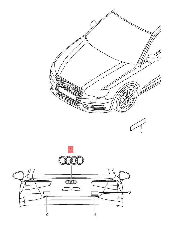 Emblema cromado genuino AUDI A4 allroad quattro Avant S4 8K2 8K9853742A2ZZ Foto 1 de 1
