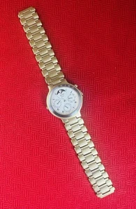 NOS Seiko 7F38-6100 Moon Phase Watch Gold Tone Parts only no movement 7F38 6119 - Picture 1 of 8