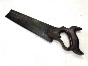 Early Henry Disston 12 Inch Back Saw - Broken Handle - 1840-65 - Picture 1 of 18