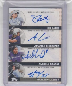 2023 Topps Athletes Unlimited SIS BATES/CHIDESTER/OCASIO/MCCLENEY Auto Autograph - Picture 1 of 2