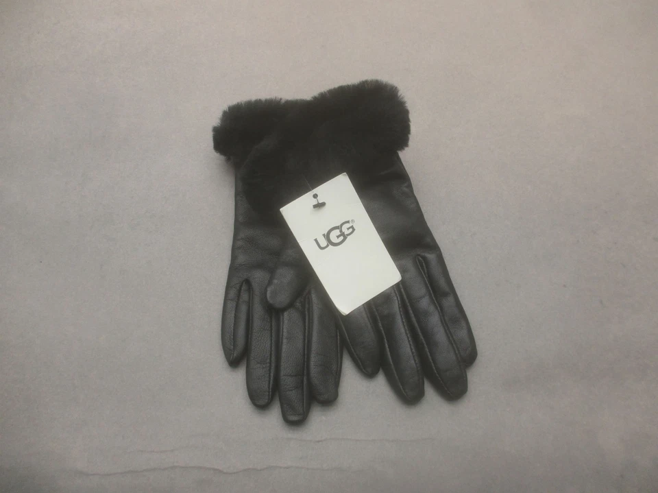 NUEVO CON ETIQUETAS UGG Talla S Mujer Negro Lana Mezcla Cachemira Elegantes Belleza Cálidos Guantes 9i Foto 1 de 4