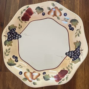 Home Interiors "Sonoma Villa" 13,5 Schüssel ~ Apfel Birnen Trauben Bordüre - Bild 1 von 3