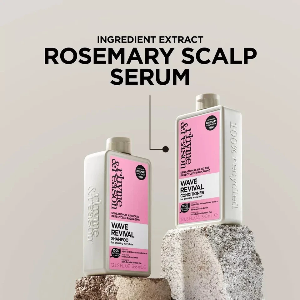 Jojoba Oil Shampoo and Conditioner For Wavy Hair Rosemary Serum 2 Piece Set - Image 1 of 4