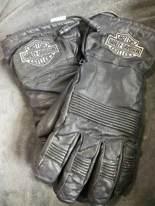 GUANTI RISCALDATI VINTAGE HARLEY DAVIDSON IN PELLE RICAMATA UNISEX TAGLIA L 98113-04V - Foto 1 di 6