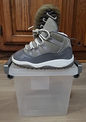 CLEAN StcX $97 Sz 6C Air Jordan XI 11 Retro Cool Grey 2021 378040-005 TD Toddler - Image 1 of 4