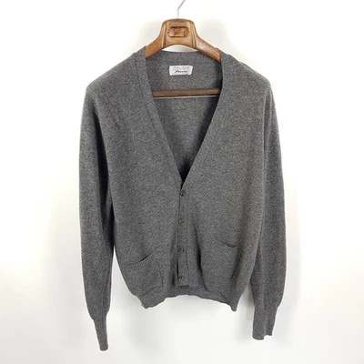 Peter Scott Cardigan Herren Gr. 48 M Grau Wolle Strickjacke Feinstrick Sweater - Bild 1 von 4