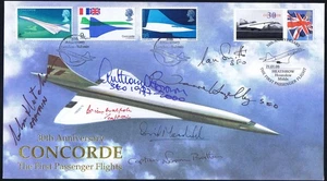 CONCORDE MULTI-SIGNED COVER Cpt HUTCHINSON/WALPOLE/BRITTON/SMITH/MacDONALD+ #1/1 - Picture 1 of 2