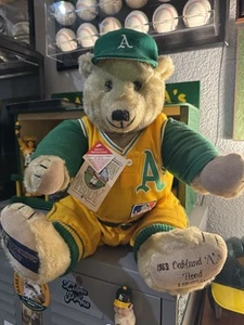 Cooperstown Teddy Bear Oakland Athletics Reggie Jackson 1969 Limited Ed 447/2500 - Picture 1 of 9