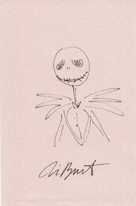 Jack Skellington Unikat Zeichnung von Tim Burton 3 - Bild 1 von 1