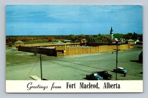 Vintage Fort Macleod Alberta Postcard NW Mounted Police Barracks 1970s - Picture 1 of 2