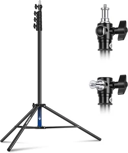 9.8ft/3m Air Cushioned Light Stand, Heavy Duty All Metal Photography Tripod Stan - Picture 1 of 7
