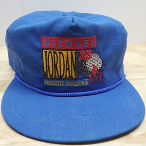 Cappello da golf vintage Michael Jordan Celebrity Challenge 23 cinturino posteriore blu molto raro - Foto 1 di 11