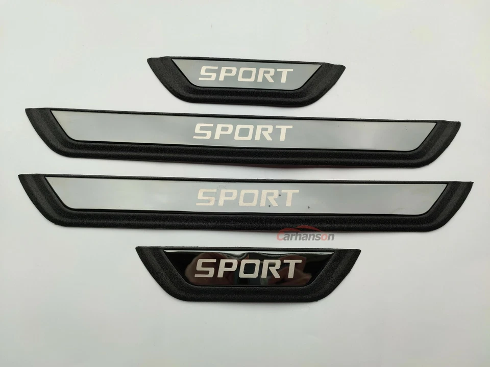 Para Toyota Yaris Accesorios Cruzados Placas de Alféizar de Puerta Cubierta Protector Borde Adhesivo Foto 1 de 4