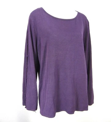 Suéter Vintage Silk Assets Diane Von Furstenberg Plus Size 1X Roxo 100% Seda - Imagem 1 de 4