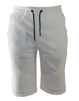 Akademiks, Pantalones Cortos Para Hombre Polar Corte Motociclista y Cosidos Colores Sólidos, Cordones Ajuste Ajustado Foto 1 de 4