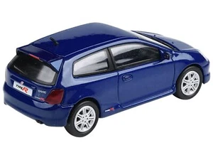 2001 Honda Civic Type R EP3 Vivid Blue Pearl Metallic 1/64 Diecast Model Car by - Picture 1 of 4