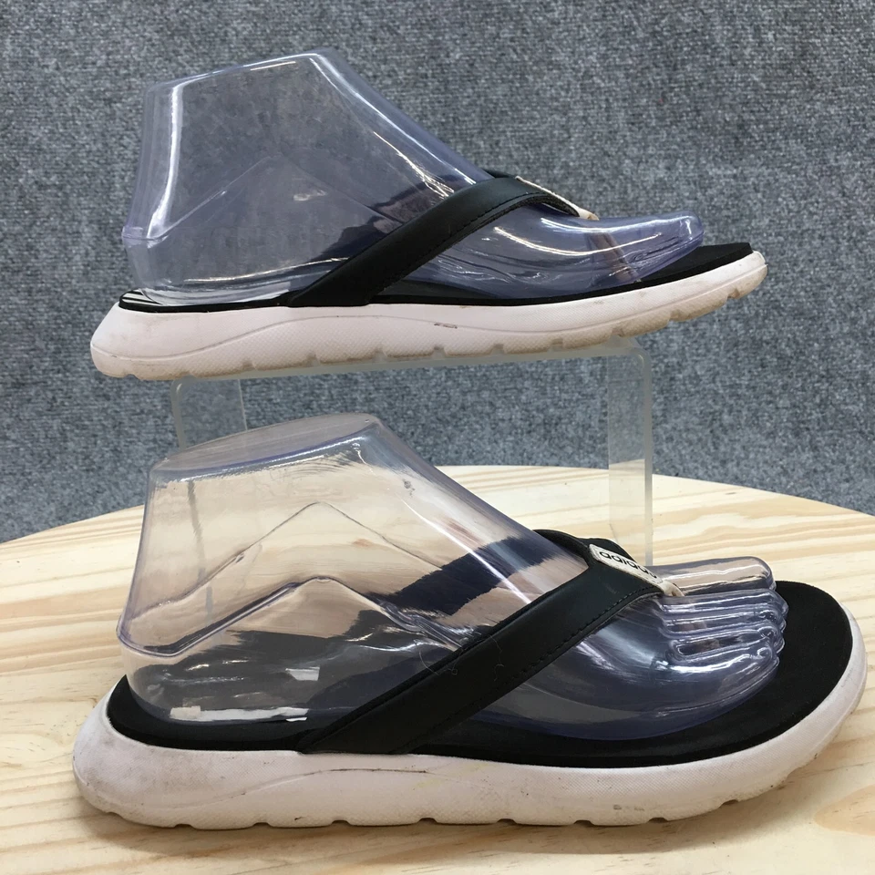 Sandálias Adidas Youth 6 tanga flip flop biqueira preta pós conforto logotipo FY8656 - Imagem 1 de 4