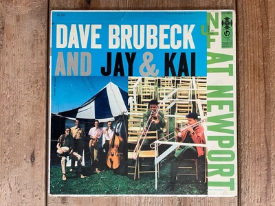 Dave Brubeck and Jay & Kai: At Newport vinyl LP G+ 1956 Columbia CL 932 Mono Foto 1 de 4