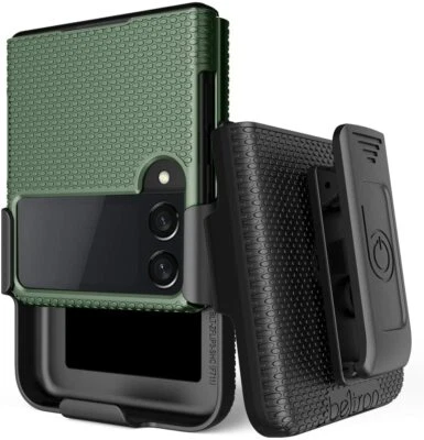Samsung Galaxy Z Flip 3 Belt Clip Case, Slim Tough Protective Cover & Kickstand - Image 1 of 4