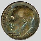 1960 10C Roosevelt Dime - Non Natural Color, Pretty Blue In Hand -