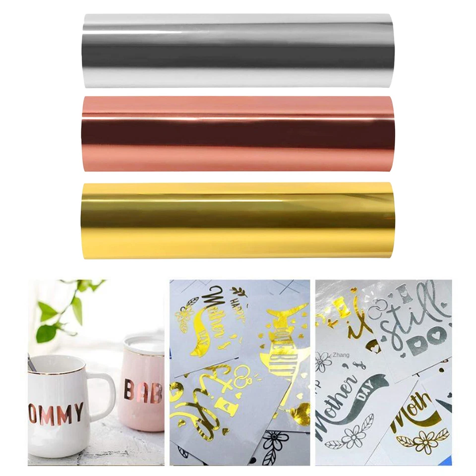 Self Adhesive Vinyl Roll Metallic Foil Film  Press T-Shirt - image 1 of 1