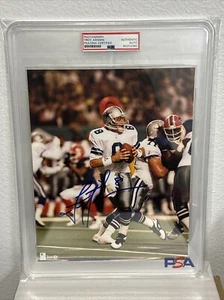 Troy Aikman Signed 8x10 Photo PSA/DNA AUTO Autograph Slabbed HOF Dallas Cowboys - Picture 1 of 2