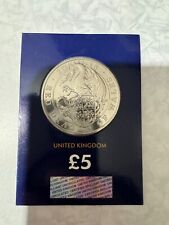 QUEENS BEASTS  RED DRAGON OF WALES £5 BU COIN