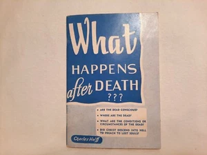 Vintage 1955 Christian Pamphlet Tract, What Happens After Death by Charles Halff - Imagen 1 de 4