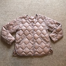 Womens Uniqlo Ultra Light Down Jacket Diamond Quilted Size S Oversized