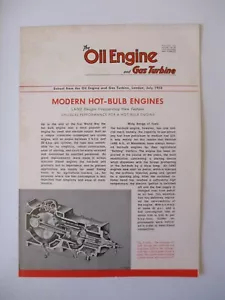 Vintage The Oil Engine and Gas Turbine 1953 Exert London - Picture 1 of 3