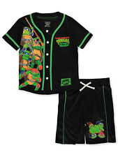 Teenage Mutant Ninja Turtles Boys' 2-Piece Baseball Jersey Shorts Set Outfit - b