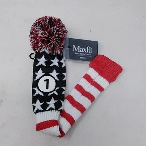 Maxfli Knit Driver Head Cover Red White Blue American Flag Stars & Stripes - Picture 1 of 4