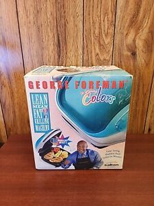 George Foreman Lean Mean Grilling Machine Colors Teal GR10ABWT New 2000