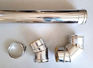 SISTEMA SCARICO FUMI DOPPIAPARETE PD INOX -STABILE- - Foto 1 di 17