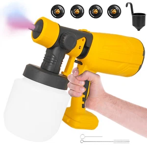 Cordless Paint Sprayer 1000ML Electric Spray Gun for Dewalt 18V 20V Battery UK - Picture 1 of 9