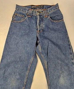 Vintage Y2K CCS Skateboarding Denim Blue Jeans Jr Boy Size 24" Waist Button Fly - Picture 1 of 11