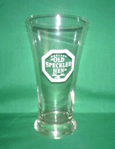 1990s Morland Old Speckled Hen Strong Fine Ale Vase Style Pint Glass Excellent - Picture 1 of 1
