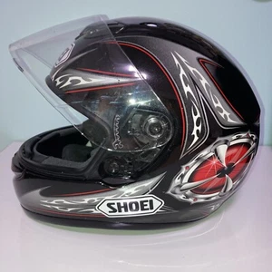 Shoei Helmet RF-1100, CX-IV, Black/Red/Silver, Aggressive Dragon/Eye Design - Picture 1 of 23