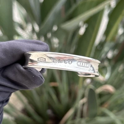 Tiffany & Co. 1837 12mm Wide Cuff Bracelet / Bangle Sterling Silver .925 - Image 1 of 4