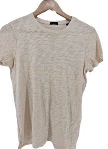 ATM Anthony Thomas Melillo Womens Gold Metallic Short Sleeve T Shirt Small - Picture 1 of 5