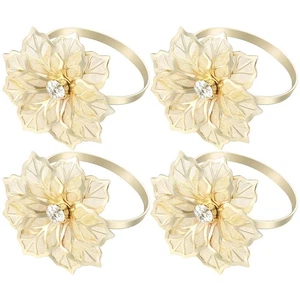  4 Pcs Anello Portatovagliolo Anelli Per Tovaglioli Da Tavola Di Metallo - Foto 1 di 11