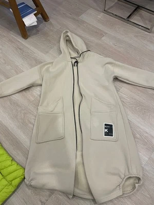 JAcke Sweatshirt lang beige Kapuze One Size - Bild 1 von 3