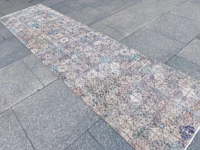 ALFOMBRA DECORATIVA ART DECO TRIBAL VINTAGE BOHO OUSHAK LANA HECHA A MANO TURCA Foto 1 de 4