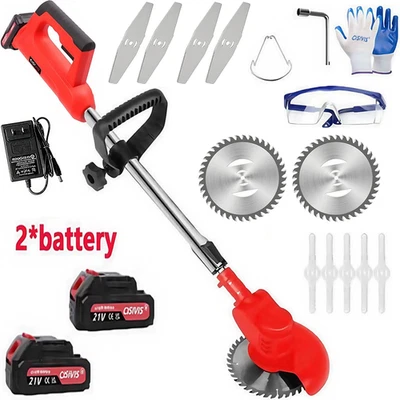 Elektro Akku-Rasentrimmer Mit 2 Akku und Ladegerät Freischneider Motorsense - Bild 1 von 4