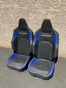 2-2024-2025 POLARIS XPEDITION 1000 FRONT SEATS IN GREAT SHAPE BLACK/BLUE - Picture 1 of 15