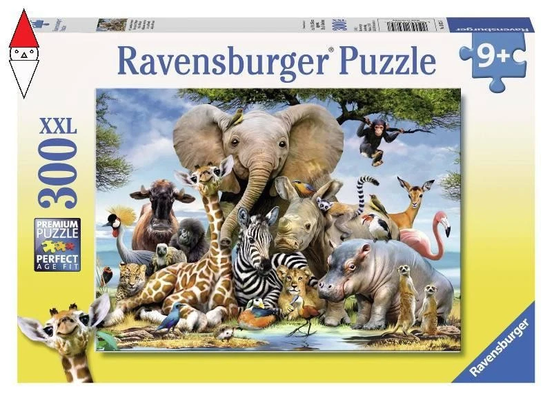 PUZZLE RAVENSBURGER PUZZLE 300 PZ CUCCIOLI D AFRICA - Immagine 1 di 1