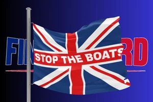 Personalised Reform UK Flag - Custom STOP THE BOATS Banner. 3X5FT. 4 Eyelets. - Picture 1 of 2